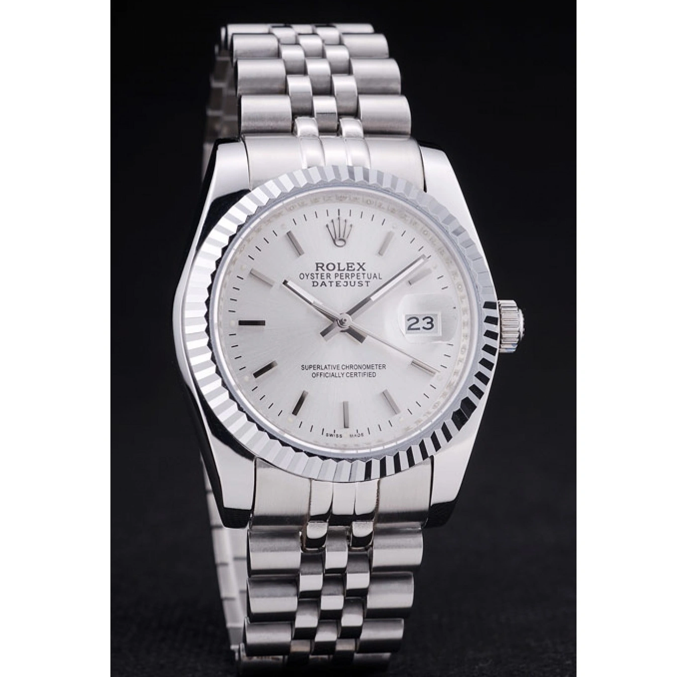 AAA Replica Watches Bezel Silver Datejust Rolex 7457 Ribbed Dial 1014